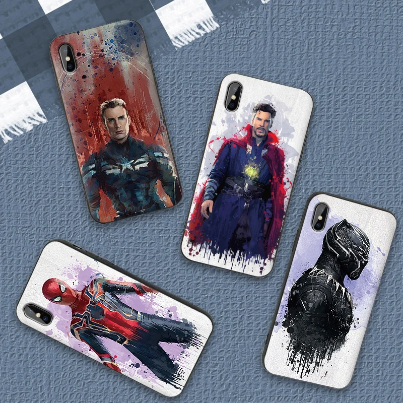 Мягкий силиконовый чехол для телефона iPhone XR TPU 5 5SE 6 6S 7 Plus 8Plus XS X Xr Max 9 Coque avenger |