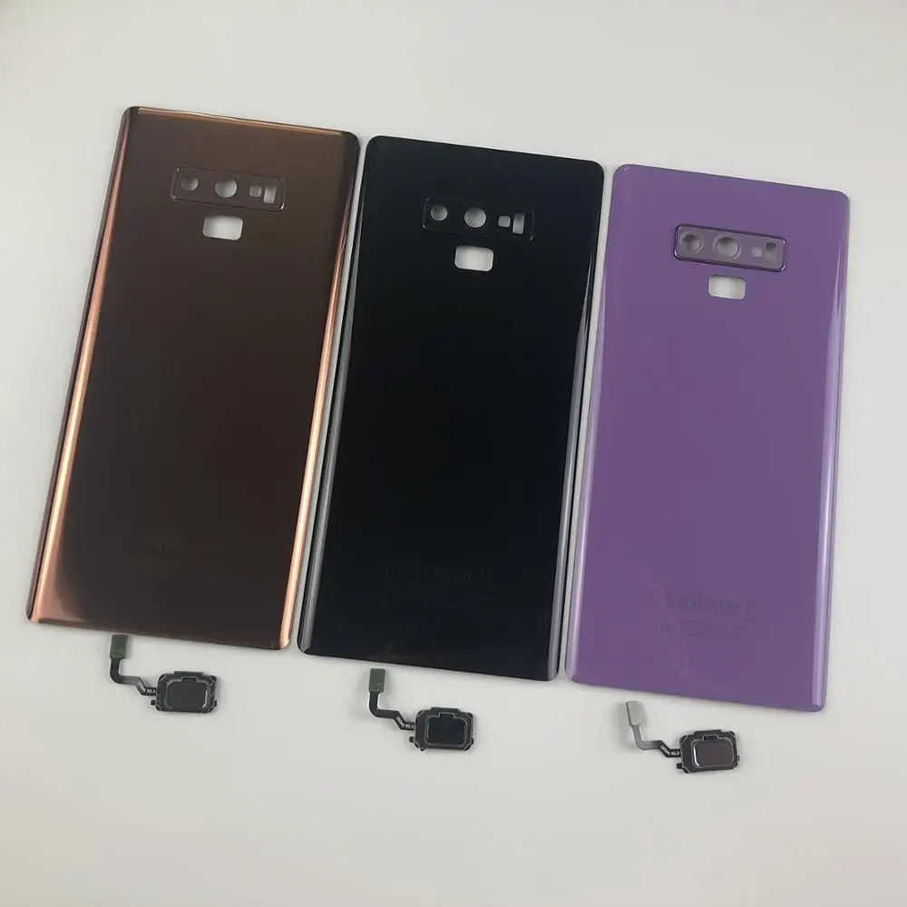 Для samsung Note9 Note 9 N960 SM-N9600 сенсорный датчик отпечатков пальцев кнопка домой шлейф+ Корпус батарея стекло задняя крышка+ клей