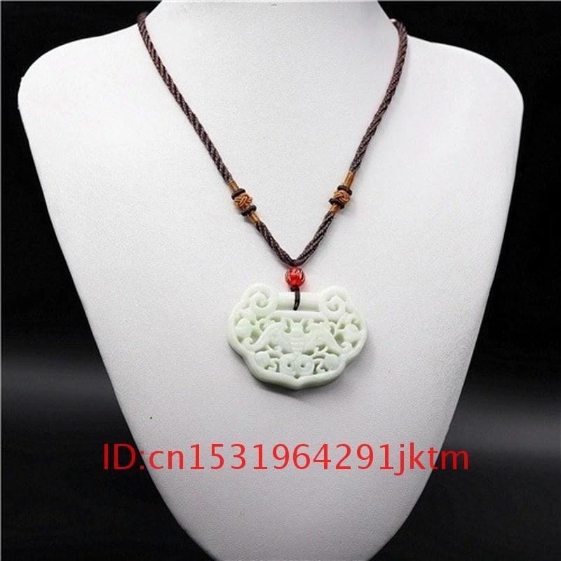 Амулет подвеска бижутерия летучая мышь модный нефритовый резной двусторонний