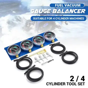 

Motorcycle Fuel Vacuum Gauges Carburetor Synchronizer Gauge Tool Carb 2/4 Cylinder Sync Vacuum Gauge Balancer Kit