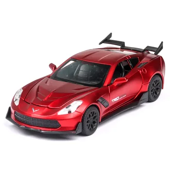 

Skyhawk 1:32 Corvette with Sound and Light Alloy Toy Sports Car Model Decoration Children's Pull Back Toy
