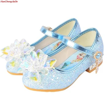 

New Spring/Autumn Crystal Shoes Girls High Fashion Rhinestone Princess Dance Shoes Children Baby Casual Leather Shoes Kids