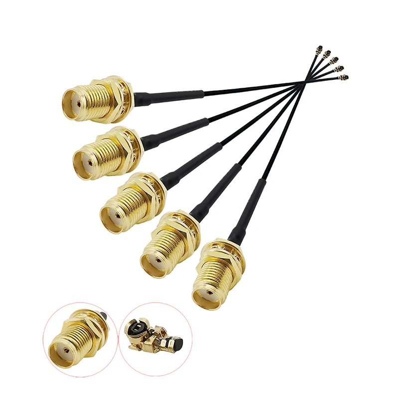 5Pcs Mini PCI SMA Antenna RF Connector SMA Female to U.FL IPX IPEX 1.13