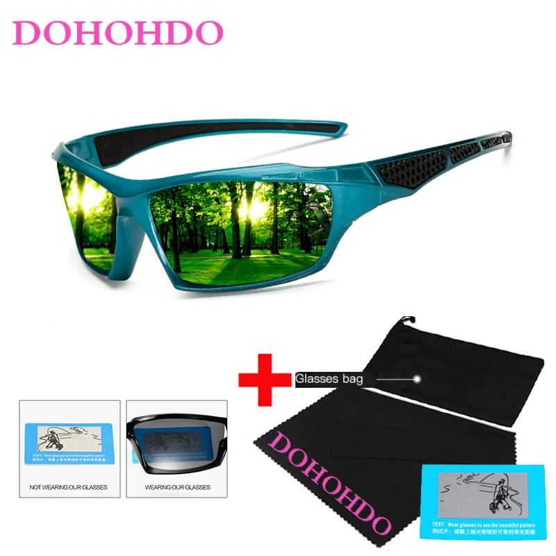 DOHOHDO Brand Design Classic Polarized Sunglasses Men Women Driving Square Frame Sun Glasses Male UV400 Gafas De Solde With Bag |