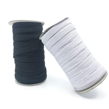 

80 120 160 165Yards White Black Elastic Bands 3 5 7 9mm Polyester Elastic Cord For Clothes Garment Sewing Accessories