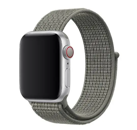 Высококачественная нейлоновая Спортивная петля для Apple Watch band 44 мм 42 мм 40 мм 38 мм ремешок для iwatch series 5/4/3/2/1 - Цвет ремешка: Spruce fog