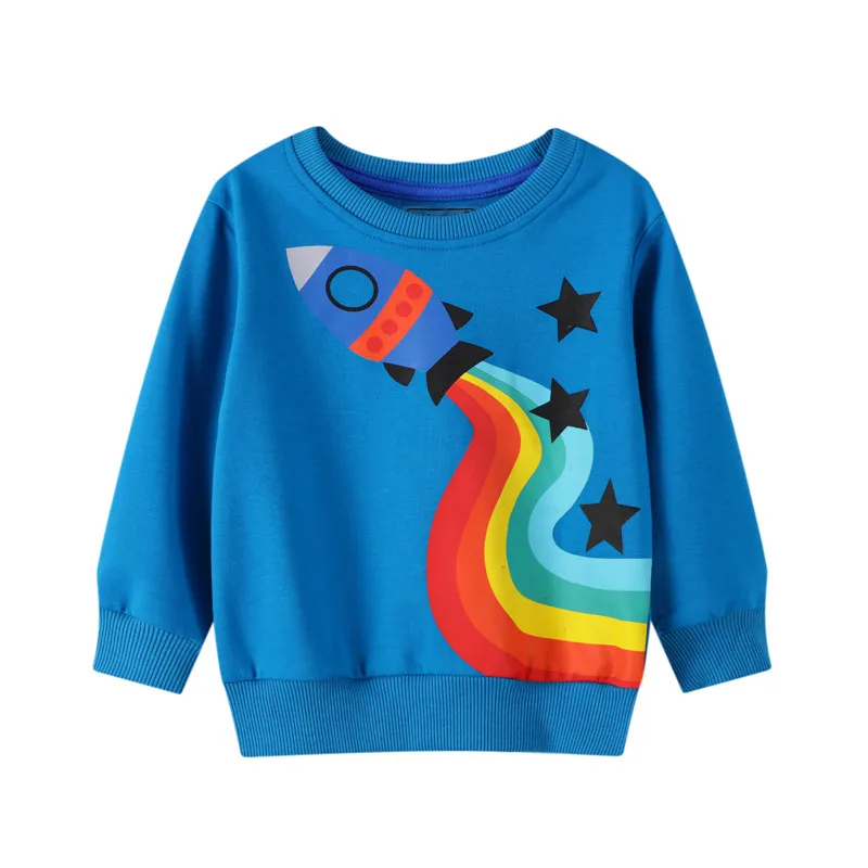 

Cartoon Rocket Print Boys Sweatshirts for Kids Clothes Autumn Children Hoodies Clothing Kids Boys Christmas Costume