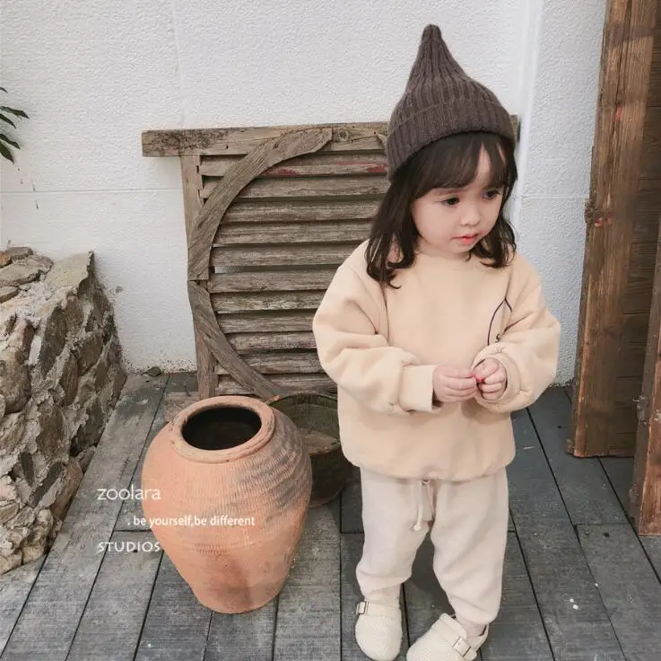 new girls boys t-shirt autumn full sleeve cotton soft fashion kids sweatshirt 3-8t HW992