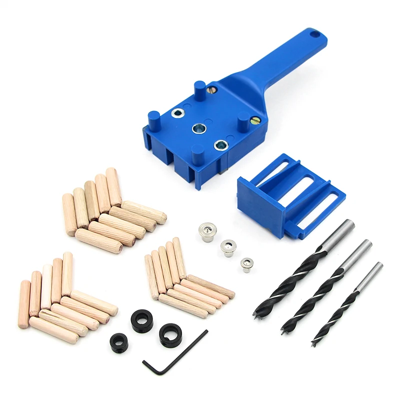 41pcs Self-centering  Doweling Jig Dowel Joints Puncher Drill Guide For Carpentry Woodworking Tools  6/8/10mm Pocket Hole Jig