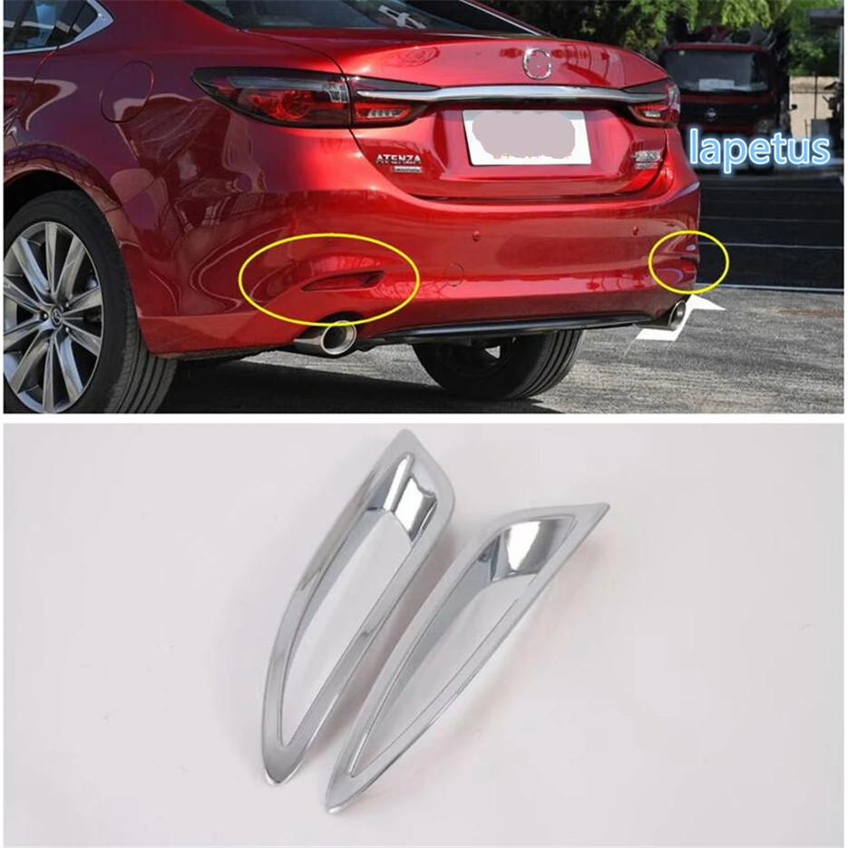

Lapetus Rear Tail Foglight Fog Lights Lamp Decoration Frame Cover Trim Fit For Mazda 6 Sedan 2019 2020 / Chrome Bright