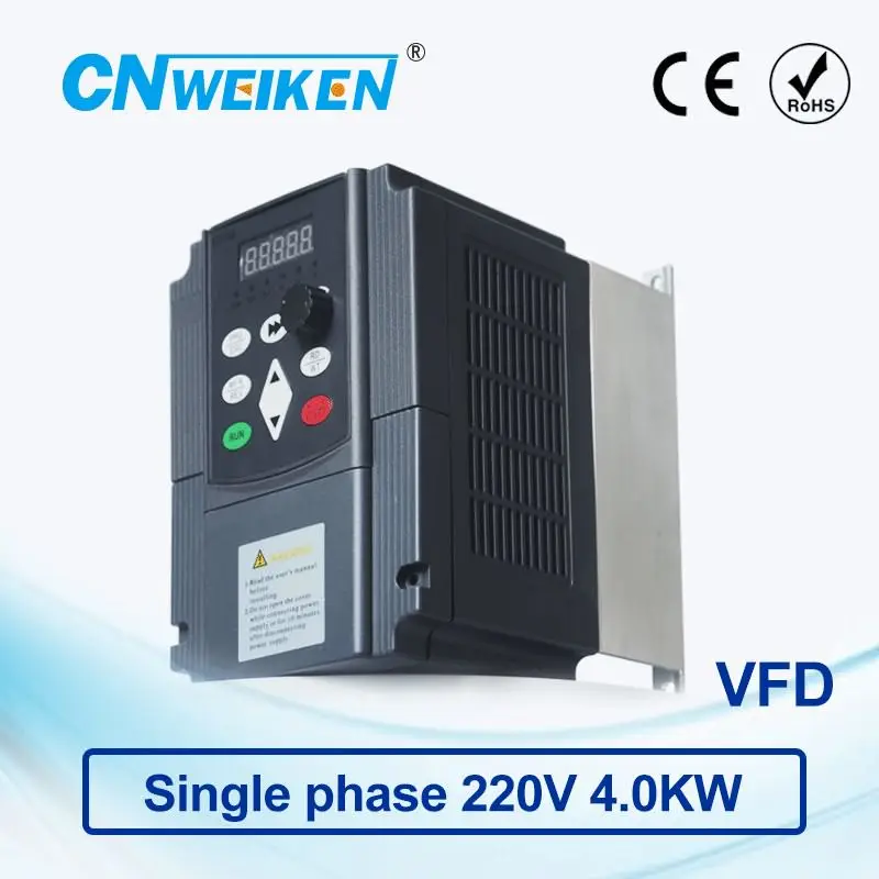 

WK600 Vector Control frequency converter 4.0kw Single-phase 220V to Three-phase 220V variable frequency inverter AC drive