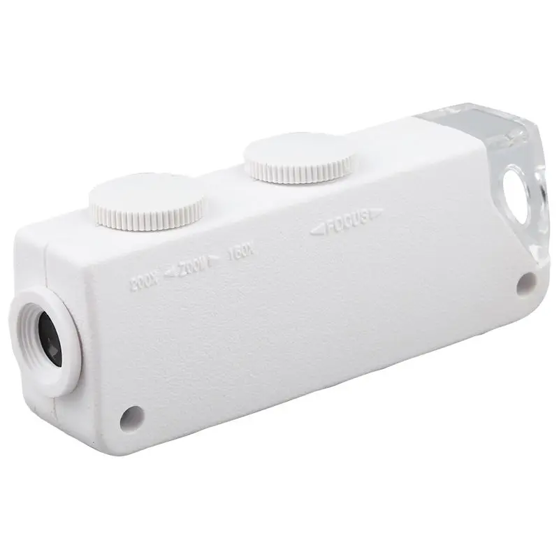 

Top-New Handheld 160X-200X Zoom LENS LED Lighted Pocket Microscope Magnifier Loupe