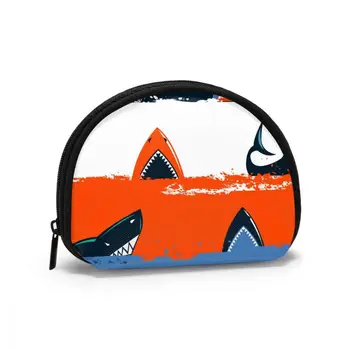 

Cosmetic Organizer Bag Cracked Grunge Line Sharks Makeup bag Fashion Women Multifunction Beauty Bag