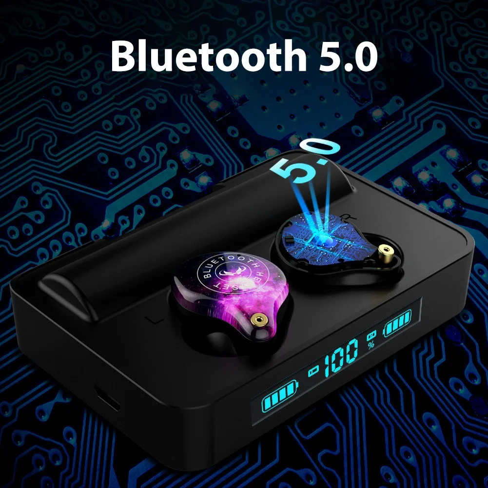Стильные TWS беспроводные наушники Bluetooth 5,0 водонепроницаемые наушники с сенсорным управлением музыкальные стерео спортивные HD наушники-вкладыши для звонков