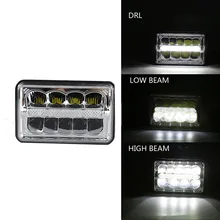 2шт 45 Вт Светодиодный светильник 7x6 Кристалл квадратный Высокий Низкий Луч H4 проектор светодиодный светильник s Cherokee Wrangler передний светильник s# YL1