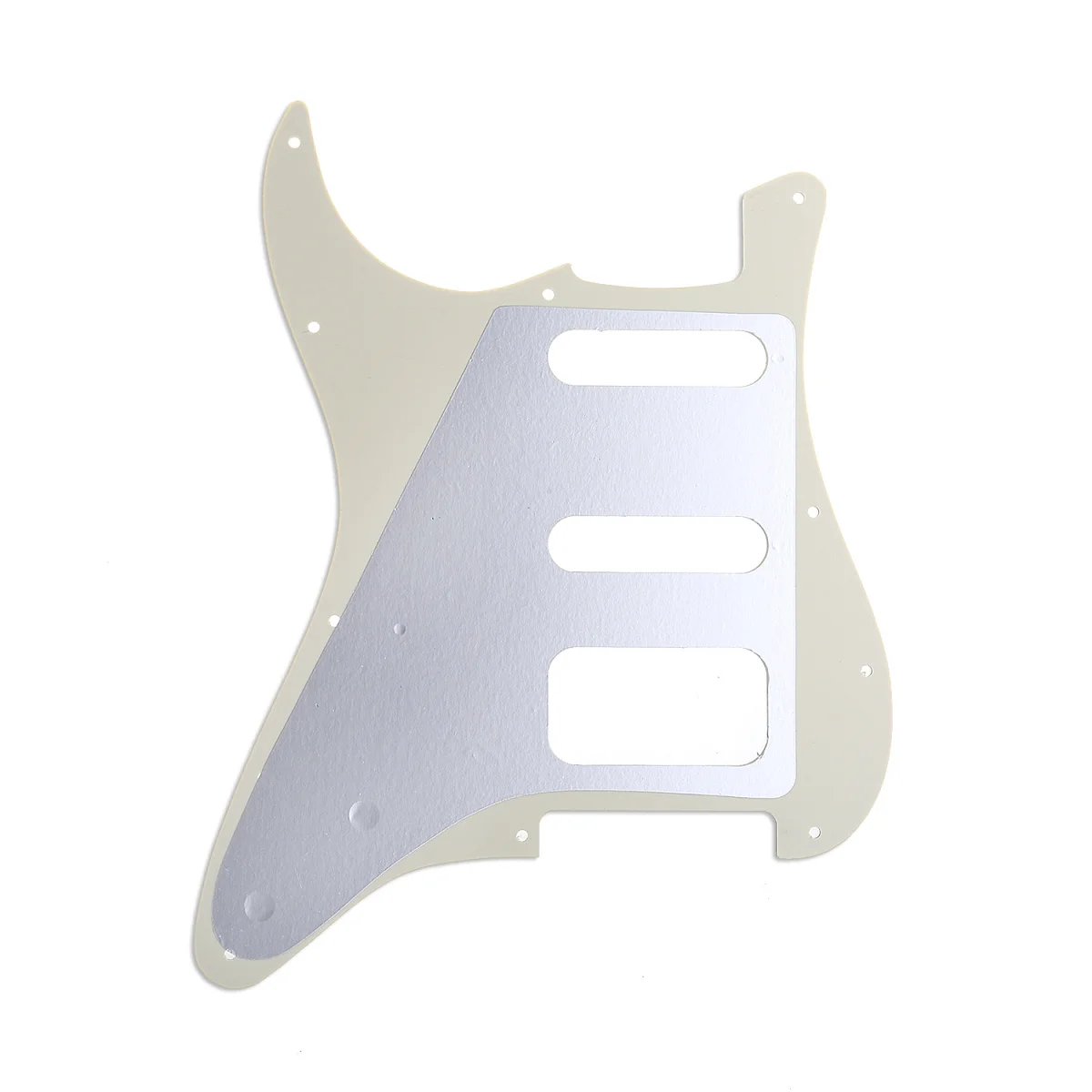 FLEOR 3Ply Black 11 Hole Round Corner Strat HSS Pickguard Guitar BackPlate Set Fit USA//Mexican Stratocaster 4-screw Humbucking Mounting Open Pickup