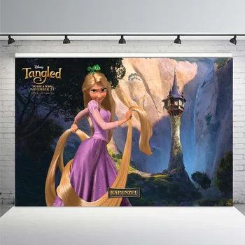 

7x5ft Tangled Rapunzel Princess Forest Palace Mountain Custom Photo Studio Background Backdrop Vinyl 220cm X 150cm