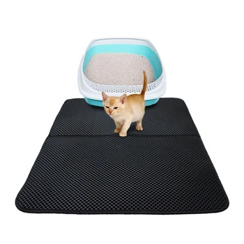 

Double Layer Cat Litter Mat Waterproof Pet EVA Litter Cat Pads Trapping Pet Litter Box Products Bed Mat Pet For Cats House Clean