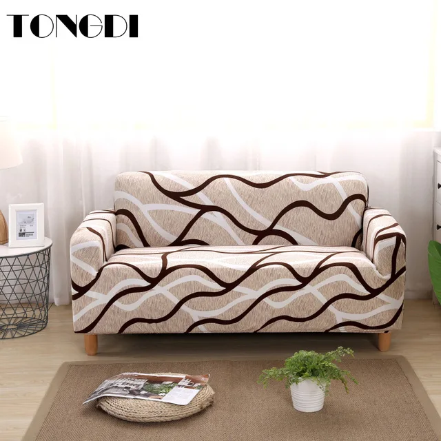 Эластичный чехол для дивана TONGDI с принтом мягкий элегантный современный