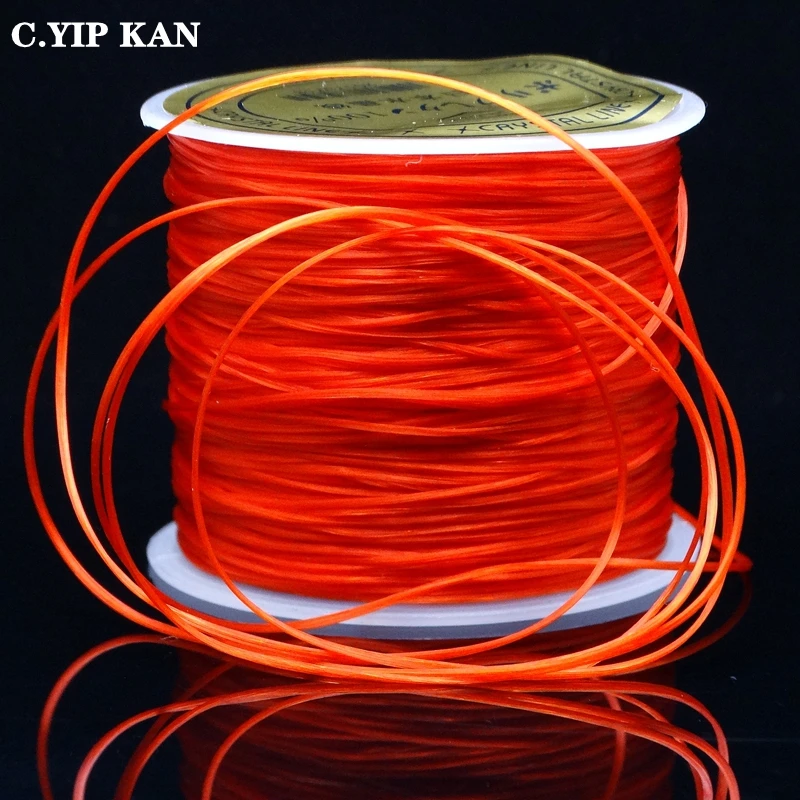 C. YIP KAN 60 м импортные 0 6 мм тянущиеся эластичные Кристальные линии шнур веревка рулон бисерная нить браслет