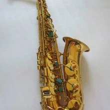 High-quality 875EX Professional Alto Drop E Saxophone Gold Alto Saxophone with Band Mouth Piece Reed Aglet free