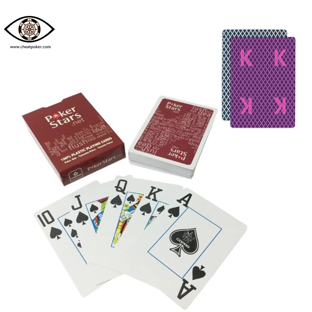 

marked cards, Infrared marked plastic cheat poker Poker stars for perspective lenses, magic playing cards