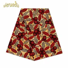 6 ярдов Африканский Воск Принты Ткань Голландский хлопчатобумажная ткань Дашики настоящий цветочный батик для платья A000542