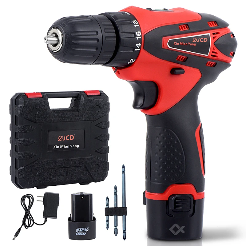 elaik 3pcs inr18650 rechargeable lithium battery 3 7v 2500mah power battery stable performance 20a battery 25d nickel plate JCD Electric Screw Driver 12V chargeable Electric Drill 2-Speed Mini Drive 3pcs drill lithium-battery Screwdriver power tools