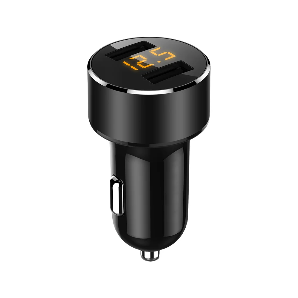Автомобильное зарядное устройство rylybons с двумя usb-портами для быстрой зарядки, зарядное устройство для мобильного телефона, 2 порта для телефона, планшета, быстрое автомобильное зарядное устройство - Название цвета: voltage detection