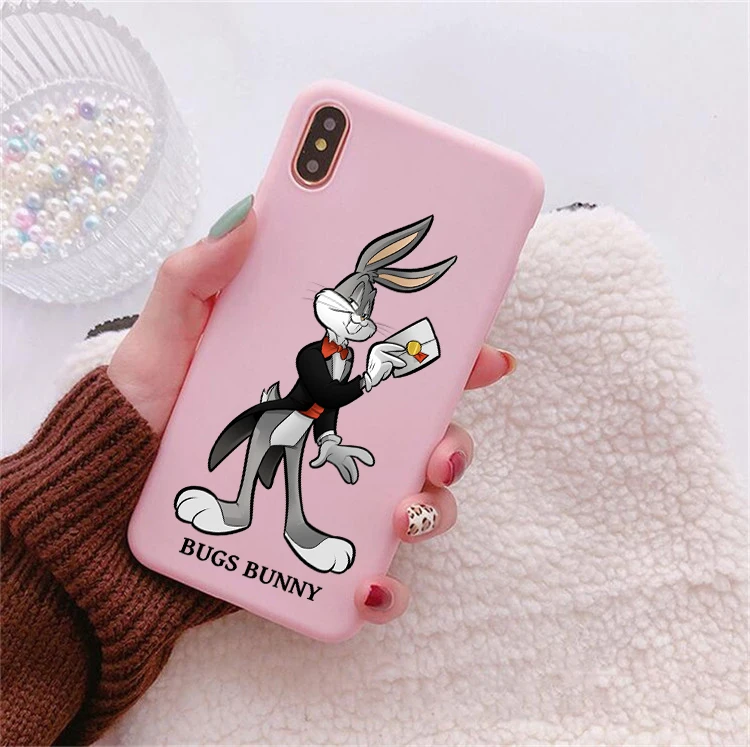 Bugs Bunny TweetyBird Даффи Дак Looney Tunes чехол для iPhone 6 7 6plus X XR XSMAX 11 роскошный цветной Мягкий силиконовый чехол для телефона - Цвет: FHSR-22991