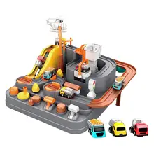 Jouet éducatif pour garçon, jeu de voiture d'aventure, piste ABS, voiture de sauvetage, jouet éducatif précoce, cadeau pour enfant