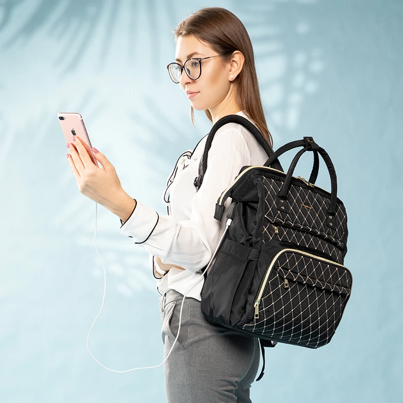 Zaino per Laptop per donna borsa per Laptop da lavoro zaino per insegnante  alla moda borse per Computer aziendali ricamo per Bookbag per Laptop da  College - AliExpress Luggage \u0026 Bags