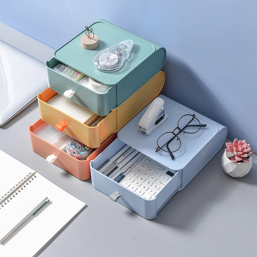 Pequena caixa de armazenamento multi-camada de acabamento de mesa armário de armazenamento de dormitório tipo gaveta de rack de mesa organizador de mesa de cozinha