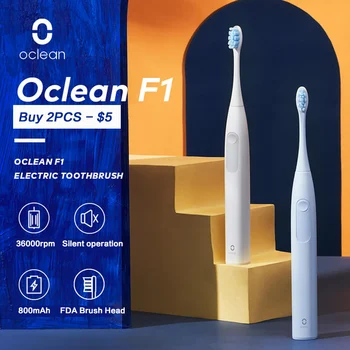 

Oclean F1 Sonic Electric Toothbrush Adult IPX7 Waterproof Ultrasonic Automatic Fast Charging Smart Tooth Brush 3 Brushing Modes