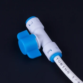 

Fit 1/4" 6.35mm OD Tube Tap Shut off Ball Valve POM Quick Fitting Connector Aquarium RO Water Filter Reverse Osmosis System