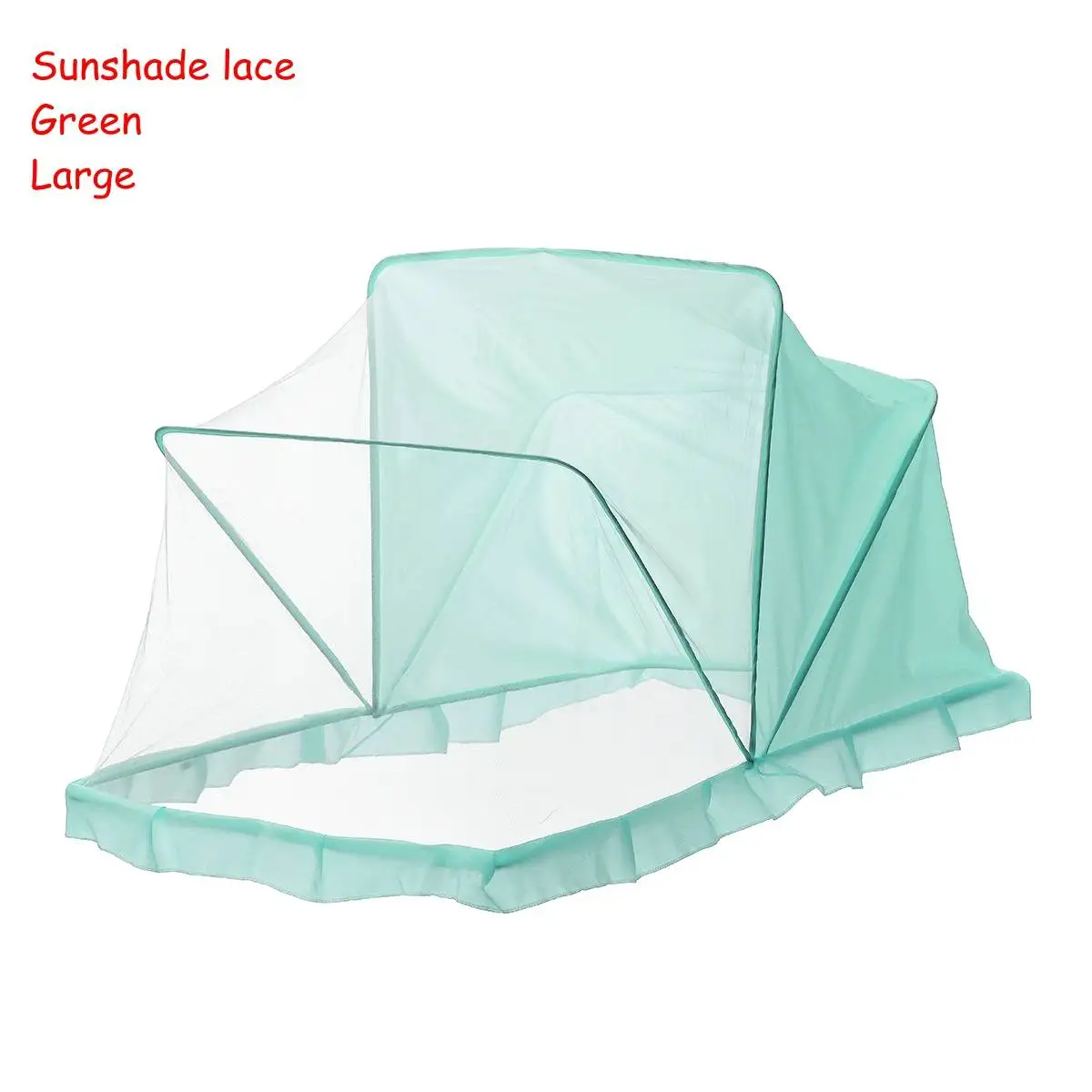 Sunshade Green L Портативная складная детская противомоскитная сетка для новорожденных, покрывало для кровати, антиосенняя детская колыбель, сетчатая сетка, Детские арочные москитные сетки - Цвет: Sunshade Green L