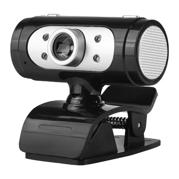 

Webcam USB 720P Web Camera Computer Camera Clip-on Web Cameras with Mic LED Light for Desktop PC Laptop