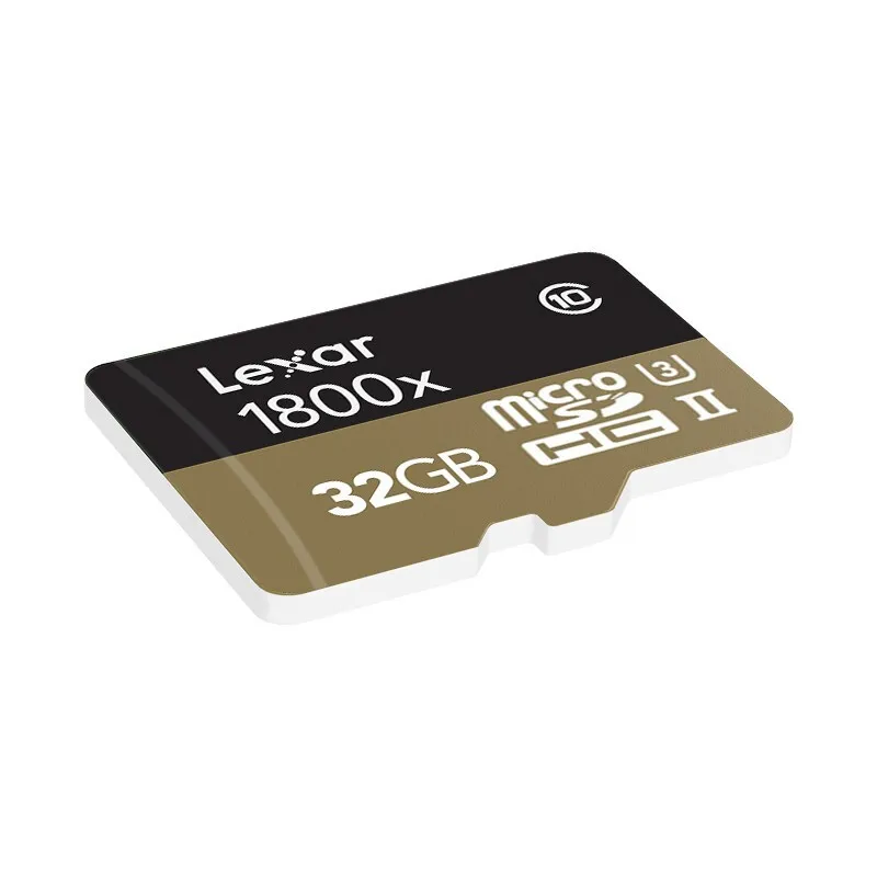 Lexar Профессиональный 1800x микро SD карты UHS-II TF Card 64 Гб оперативной памяти, 32 Гб встроенной памяти до 270 МБ/с. U3 Class10 флэш-карта памяти карты для спортивной экшен-камеры 4K Камера