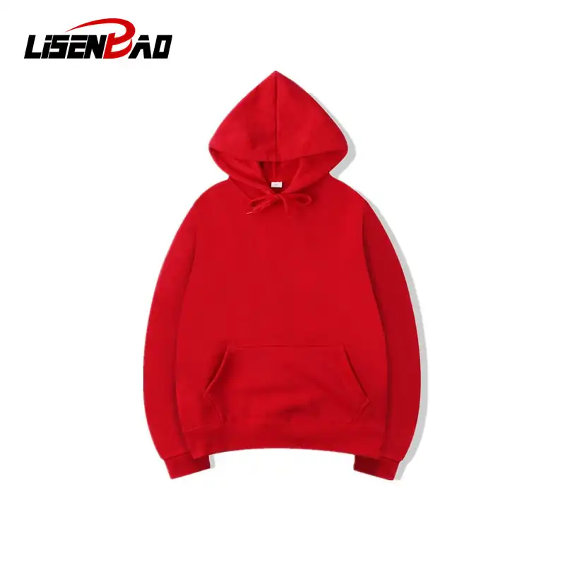 solid red hoodie
