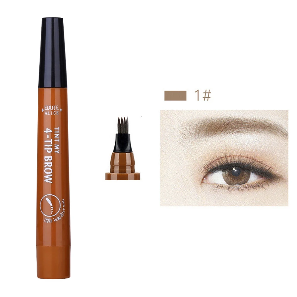 1pc Eyebrow Tattoo Pen Natural 4 Points Fine Sketch Waterproof Long-lasting Eye Brow Pen Eyebrow Enhancers Pencil Beauty Tools