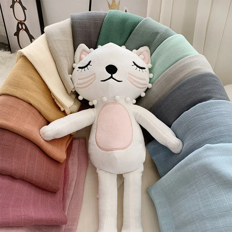 Muslin Swaddle Baby 70% Bamboo + 30% Cotton Blanket Cotton Baby Swaddles Blanket Baby Muslin Blanket 120x120cm 5