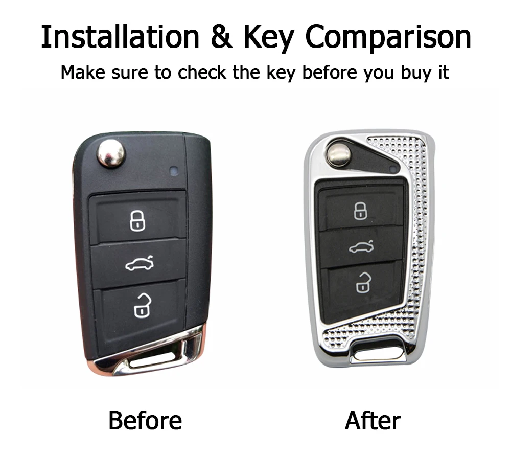Для Volkswagen VW Golf 7 mk7Remote брелок в виде ракушки чехол автомобильный держатель крышка смарт протектор кирсит покрытие
