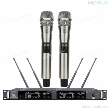 شراءMICWL UR24 200 قناة UHF ميكروفون لاسلكي كاريوكي نظام 2 UR2 KSM8 يده UR1 Bodypack 2 سماعة Microfone