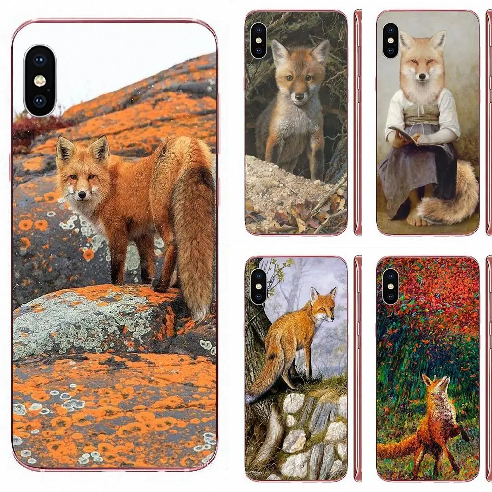 Fox Oil Artist стильный мягкий телефон с животными для Xiaomi CC9 CC9E Mi 3 4 4i 5 5S 6 6X 8 9 SE Play Plus Pro