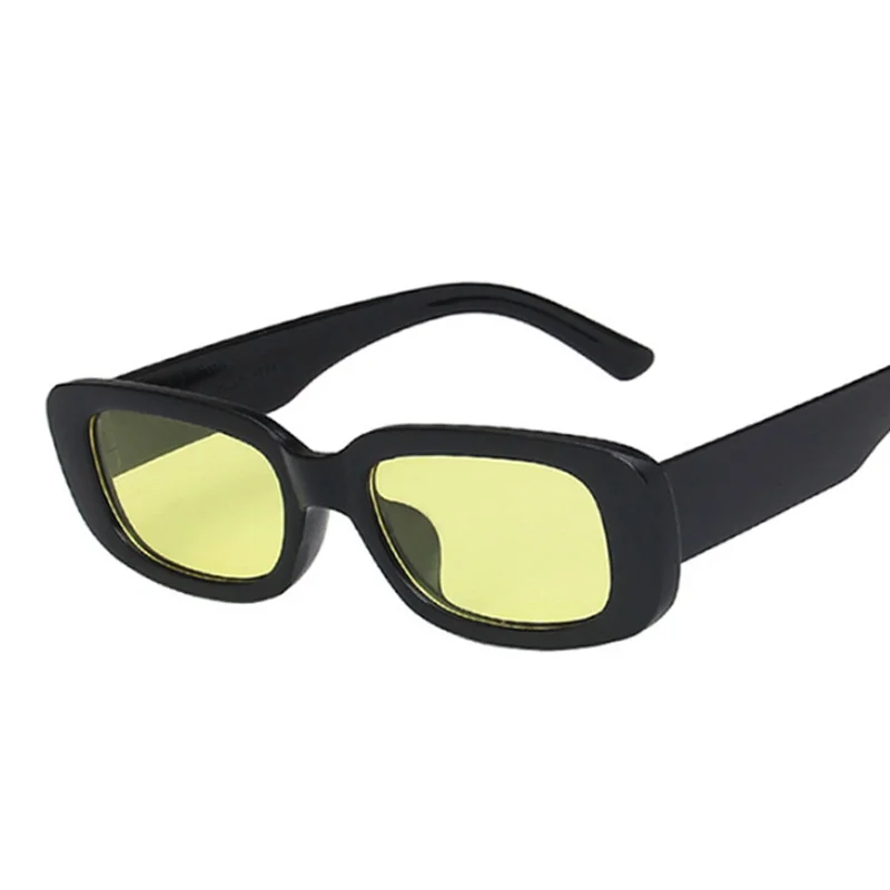 oversized sunglasses Square Sunglasses Women Fashion 2022 Vintage Black Shades Sun Glasses Brand Designer Rectangle Mirror Small Frame Oculos De Sol black cat eye sunglasses Sunglasses