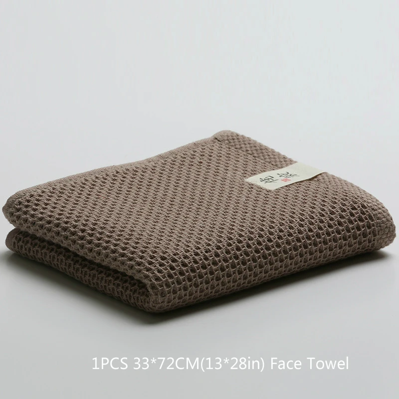 33 -72CM-Brown Мягкие полотенца для лица, хлопковое Большое пляжное полотенце для взрослых, набор полотенец для ванной/волос, полотенца для лица в азиатском стиле Дзен 33*72 см 70*140 - Цвет: 33 -72CM-Brown