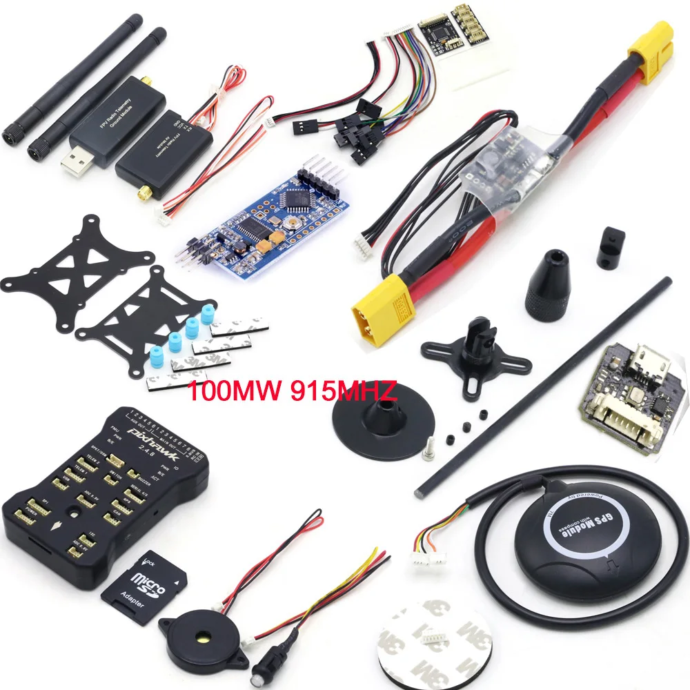 Контроллер полета Pixhawk PX4 PIX 2.4.8 32 Bit+ Телеметрия 433/915+ M8N gps+ Minim OSD+ PM+ переключатель безопасности+ зуммер+ PPM+ IEC+ 4G SD
