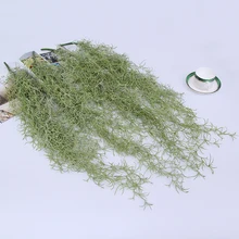 Изысканное мастерство моделирование растений украшения из ротанга пластик зеленый завод дома настенный