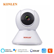 Ip-камера KONLEN Tuya, wifi, смарт-приложение, 1080 P, HD CCTV, Onvif, ночное беспроводное охранное видеонаблюдение, Google Home Alexa, совместимо