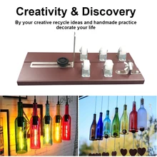 6 шт. деревянный стеклянный флягодержатель с перчатками профессиональный дизайн Винная стеклянная бутылка режущие инструменты набор DIY домашний декор стеклянный резак